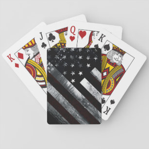 Patriotic Industrial American Flag Playing Cards