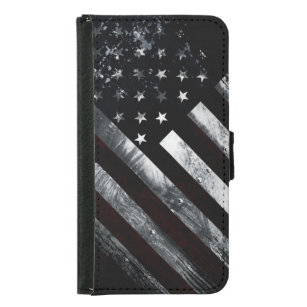Patriotic Industrial American Flag Samsung Galaxy S5 Wallet Case