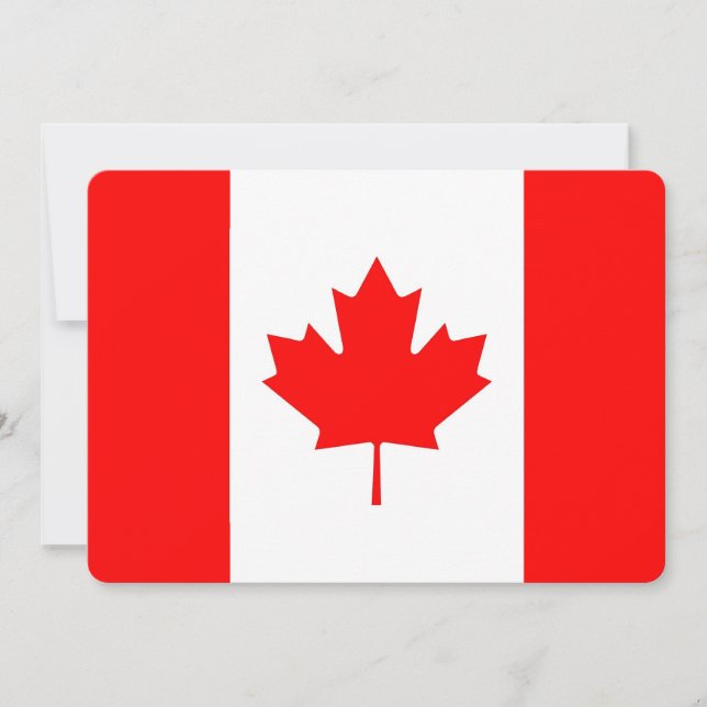 Patriotic invitations with Canada Flag (Front)