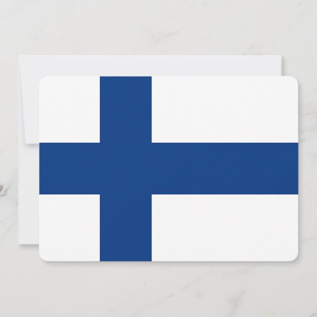 Patriotic invitations with Finland Flag (Front)