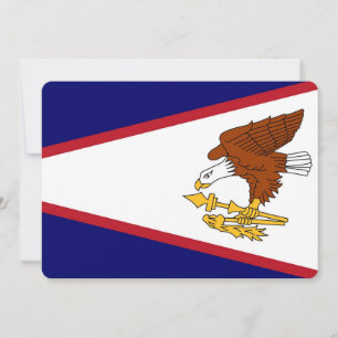 Patriotic invitations with Flag of American Samoa