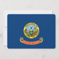 Patriotic invitations with Flag of Idaho