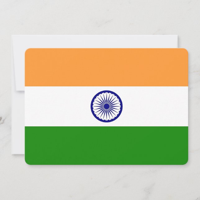Patriotic invitations with India Flag (Front)