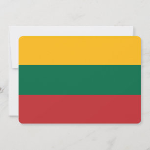 Patriotic invitations with Lithuania Flag