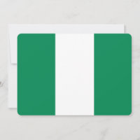 Patriotic invitations with Nigeria Flag