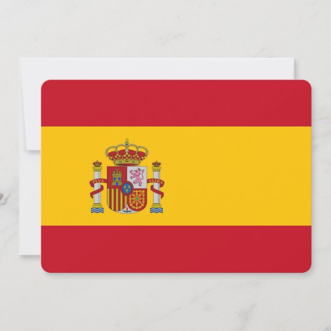 Patriotic invitations with Spain Flag (Front)