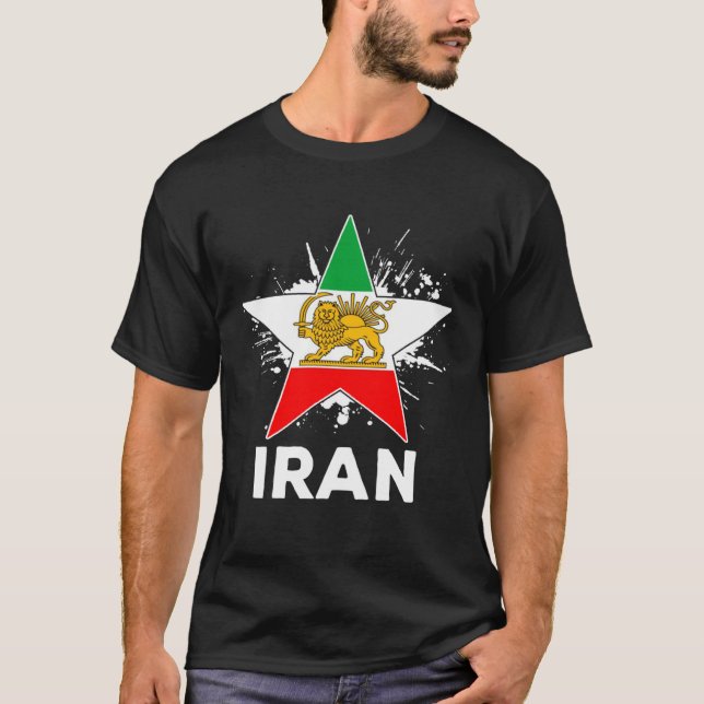 Patriotic Iranian Flag Vintage Iran Pride T-Shirt (Front)