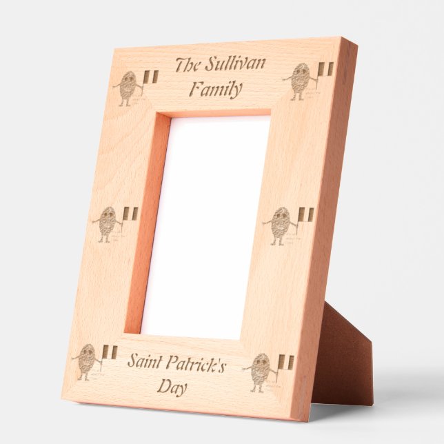 Patriotic Irish Egg Custom Family Name Etched Frames (Left)