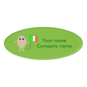 Patriotic Irish Egg Custom Name Tag
