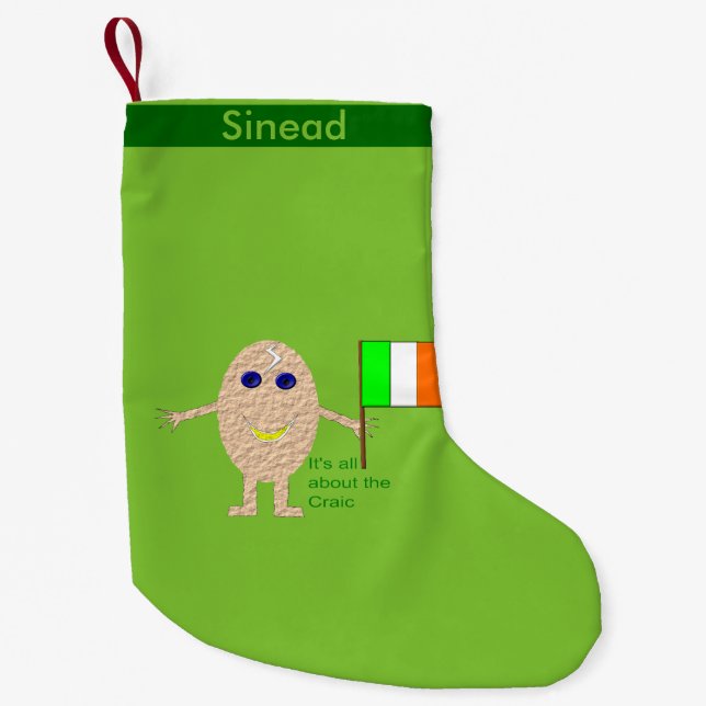 Patriotic Irish Egg Custom Stocking (Front)
