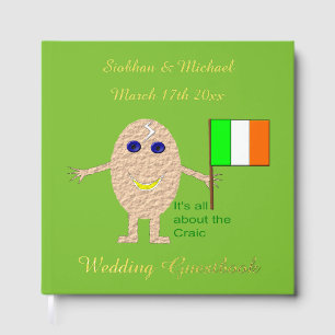 Patriotic Irish Egg Custom Wedding Guest Book