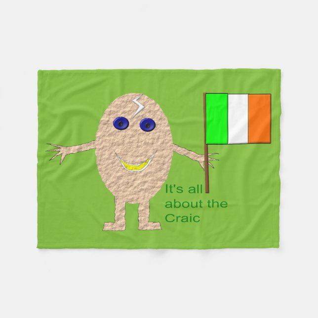 Patriotic Irish Egg Fleece Blanket (Front (Horizontal))