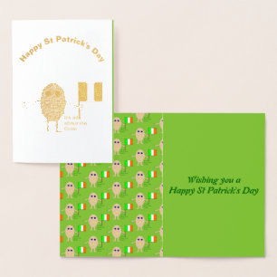 Patriotic Irish Egg Foil Card