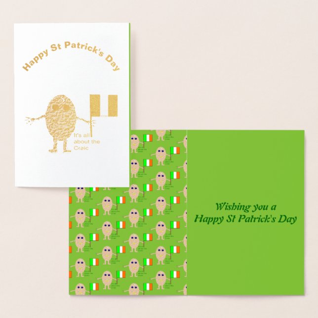 Patriotic Irish Egg Foil Card (Display)