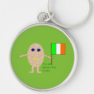 Patriotic Irish Egg Keychain