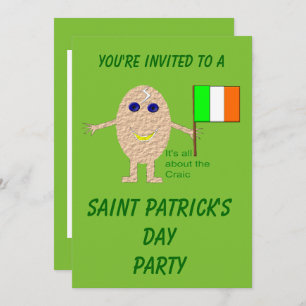 Patriotic Irish Egg Party Customisable Invitation