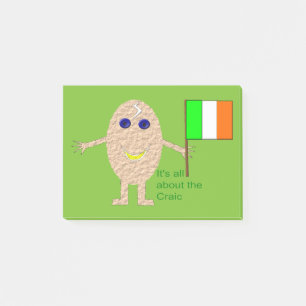 Patriotic Irish Egg Post it notes Pad