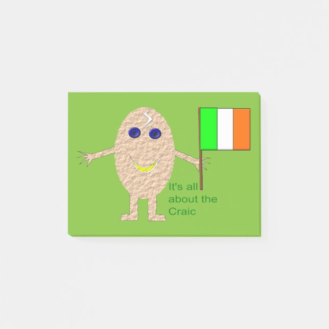 Patriotic Irish Egg Post it notes Pad (Front)