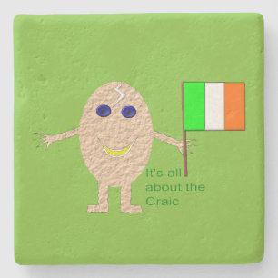 Patriotic Irish Egg Stone Coaster