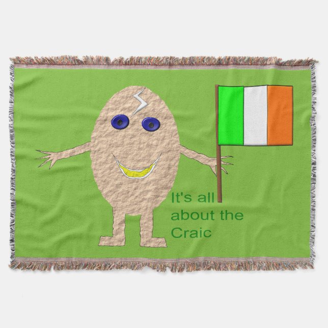 Patriotic Irish Egg Throw Blanket (Front)