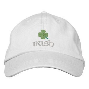 Patriotic Irish Shamrock Embroidered Hat