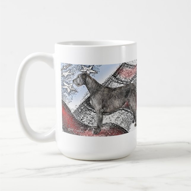 Patriotic Irish Wolfhound Coffee Mug (Left)