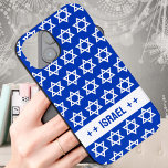 Patriotic Israel case, white David Star / Israel iPhone 15 Case<br><div class="desc">Patriotic Israel Iphone case featuring David's Star in white. Mobile phone cover case with Israeli flag fashion - love my country,  travel,  holiday / sports fans</div>
