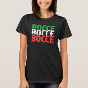 Patriotic Italian Bocce Ball Player Boules Sports T-Shirt