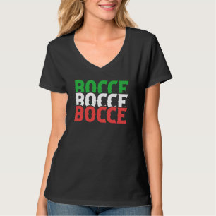 Patriotic Italian Bocce Ball Player Boules Sports  T-Shirt
