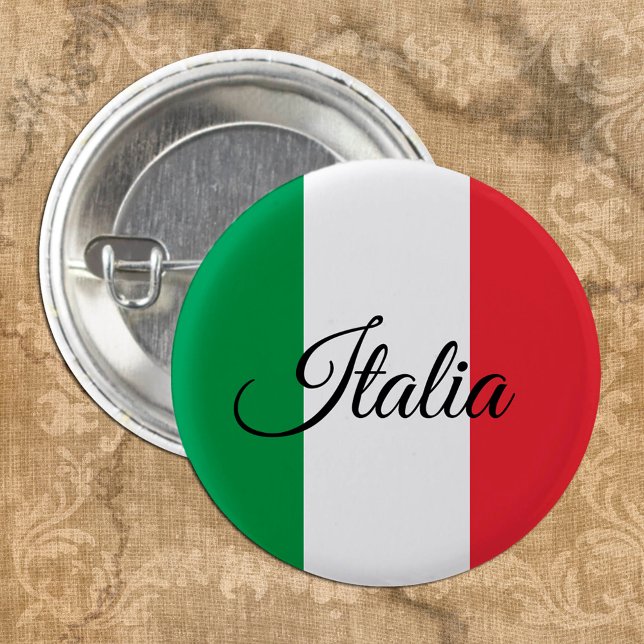 Patriotic Italy button, Italian Flag travel /sport 3 Cm Round Badge (Creator Uploaded)