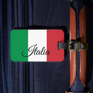 Patriotic Italy Luggage Tags, Italian Flag Luggage Tag