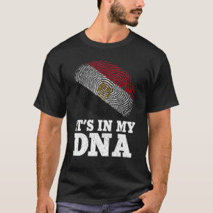 Patriotic It's In My Dna Fingerprint Egypt Flag T-Shirt