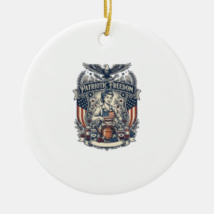 Patriotic Jam Maker Ceramic Tree Decoration