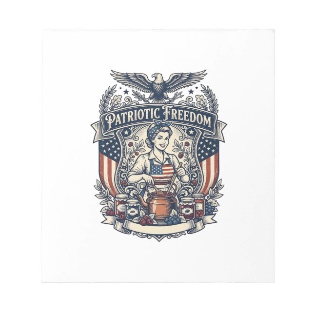 Patriotic Jam Maker Notepad (Front)