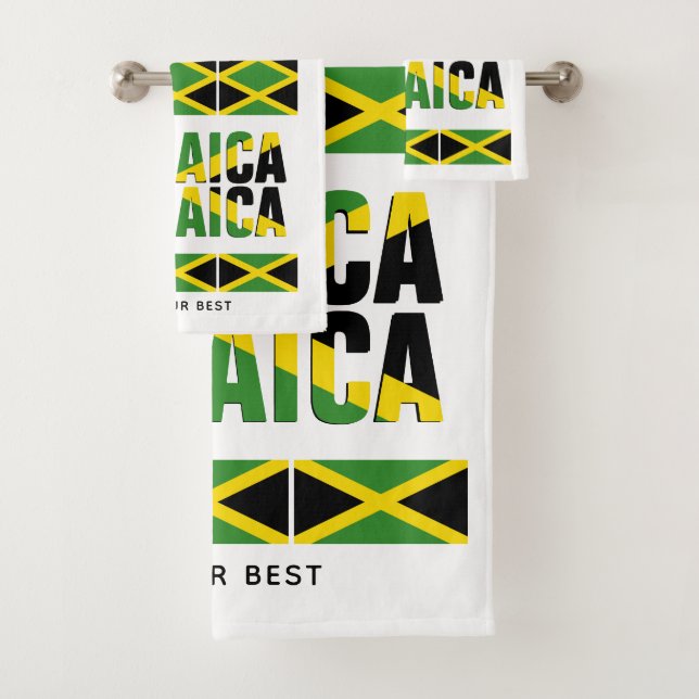 Patriotic JAMAICA JAMAICA Bath Towel Set (Insitu)