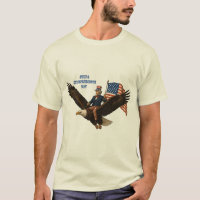 Patriotic July 4 Uncle Sam Riding a Bald Eagle URM