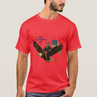 Patriotic July 4 Uncle Sam Riding a Bald Eagle URM