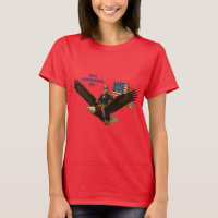 Patriotic July 4 Uncle Sam Riding a Bald Eagle URM