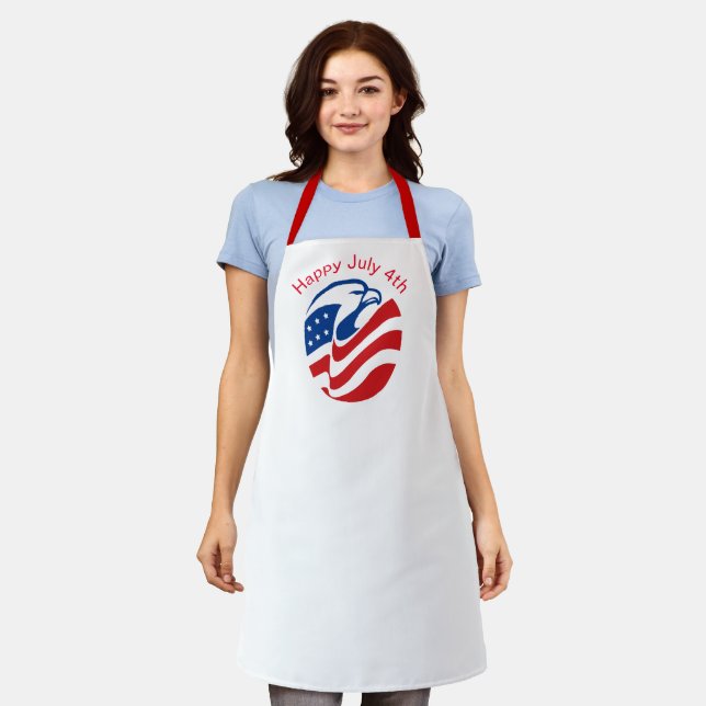 Patriotic July 4th  Apron (Worn)