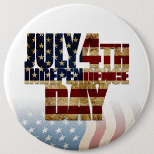 Patriotic July 4th Flag Design 6 Cm Round Badge