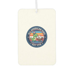 Patriotic Kawaii Dinosaur All-american DINO EST 17 Car Air Freshener