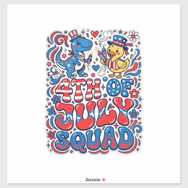 Patriotic Kawaii Dinosaur Best Step-dad Ever Step- (Sheet)