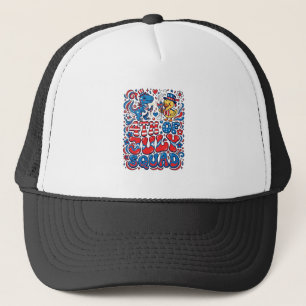 Patriotic Kawaii Dinosaur Best Step-dad Ever Step- Trucker Hat