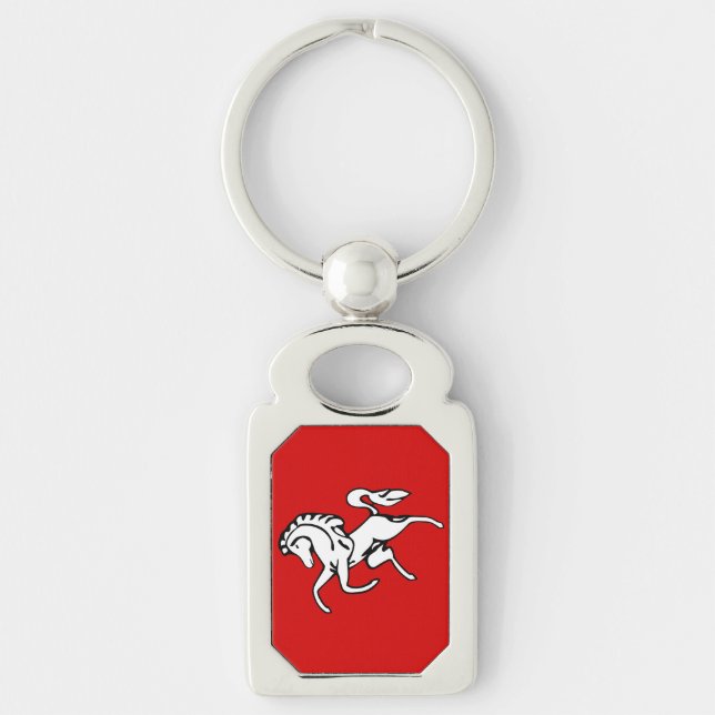 Patriotic keychain with Flag of Kent County (Front)