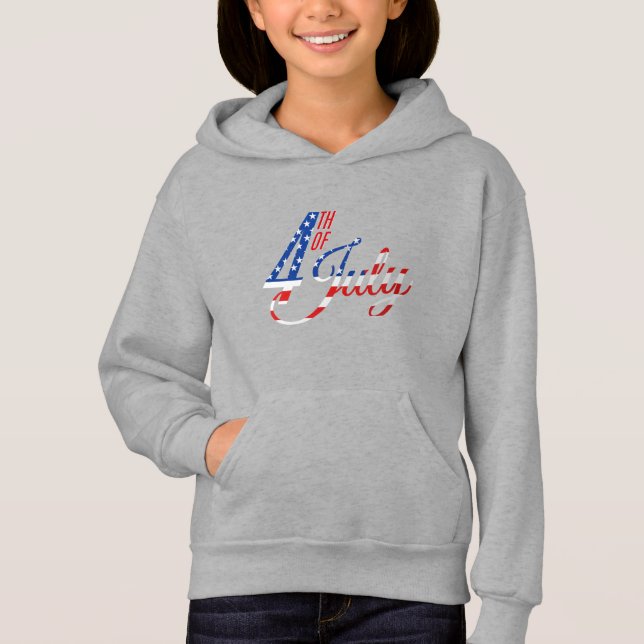 Patriotic Kids Pullover Hoodie (Front)