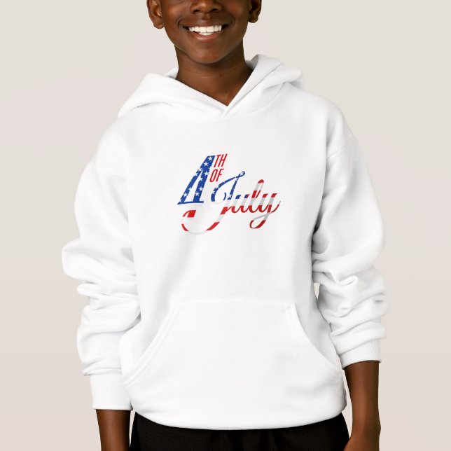 Patriotic Kids Pullover Hoodie (Front)