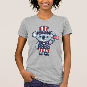 Patriotic Koala Vector Vintage Shirt Design_1
