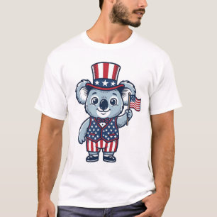 Patriotic Koala Vector Vintage Shirt Design_1