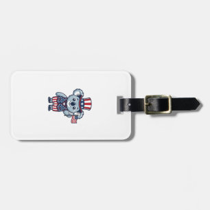 Patriotic Koala Vector Vintage Shirt Design_1 Luggage Tag