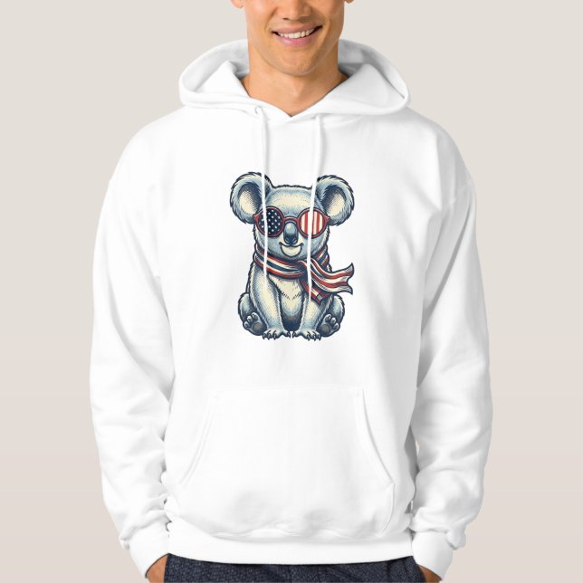 Patriotic Koala Vintage Engraving Shirt Design_1 (Front)